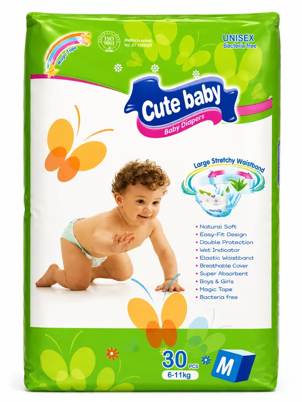 Cute Baby (M) 6–11kg 30pcs