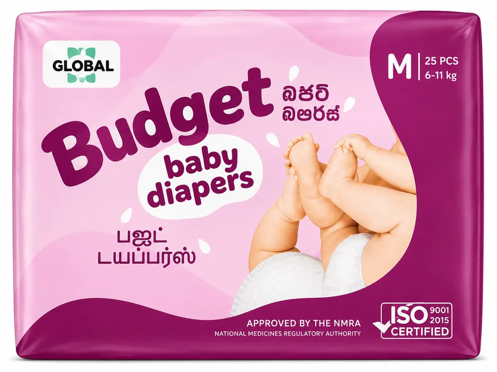 Global Budget  (M) 6–11kg 25pcs