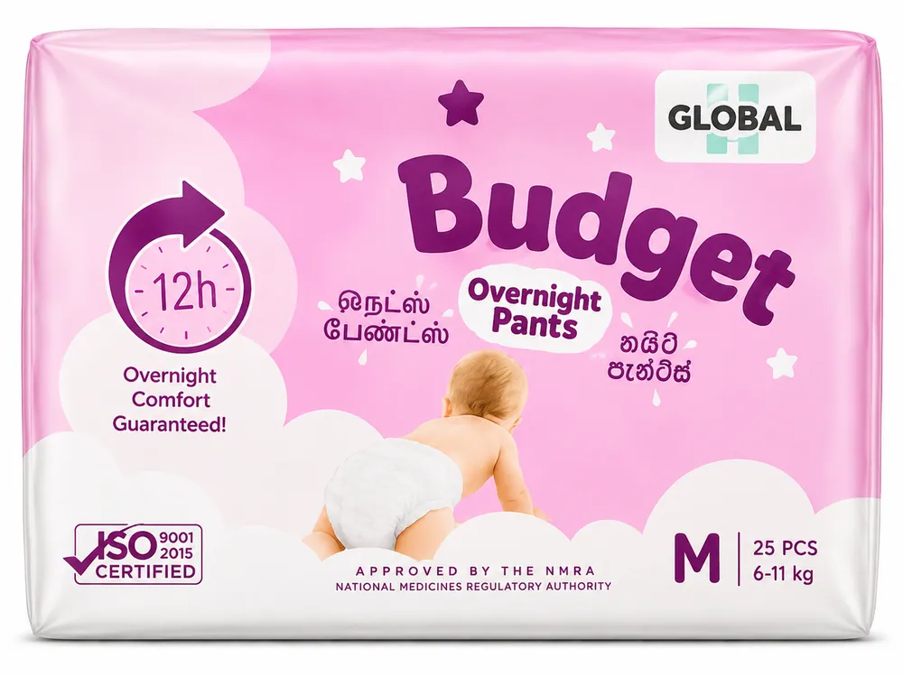 Global Budget Pant  (M) 6–11kg 25pcs