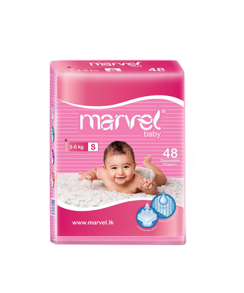 Marvel Baby Diapers - Small (48pcs)