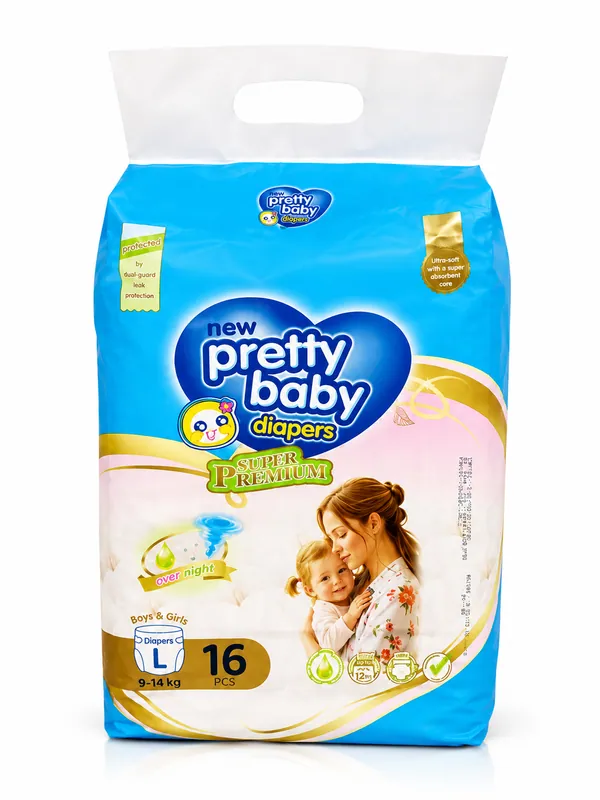 Pretty Baby (L) 9–14kg 16pcs