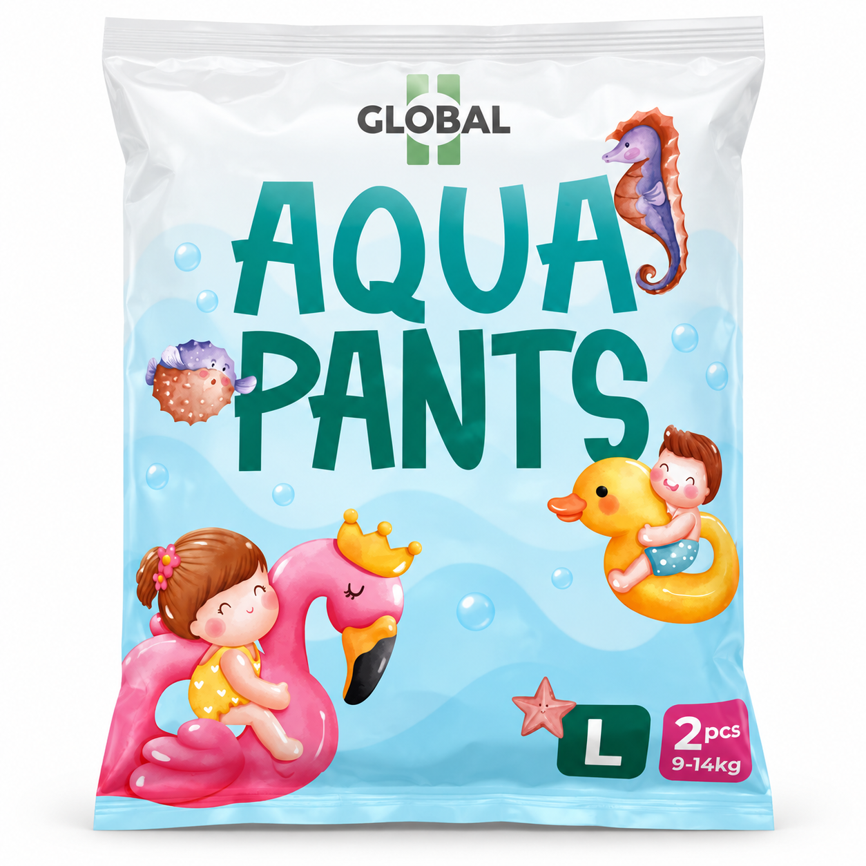 Global Aqua Pants (L) 9-14kg (2pcs)